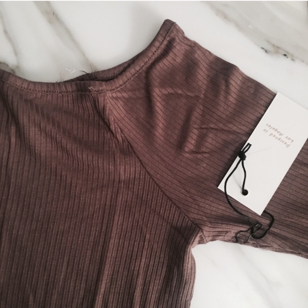 NWT Ribbed Tan Dress - Picture 5 of 9